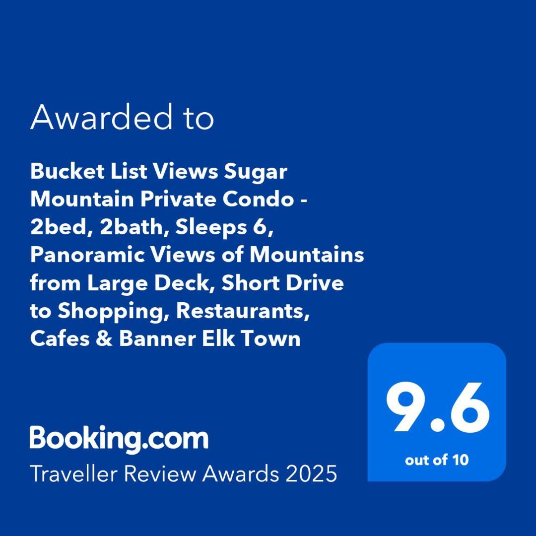 Bucket List Views Sugar Mountain Private Condo - 2Bed, 2Bath, Sleeps 6, Panoramic Views Of Mountains From Large Deck, Short Drive To Shopping, Restaurants, Cafes & Banner Elk Town Luaran gambar